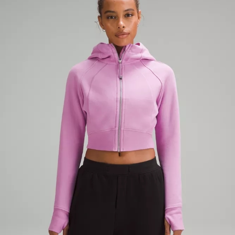 Lululemon Cropped Women's Pink Hoodie Sz 4 NWT